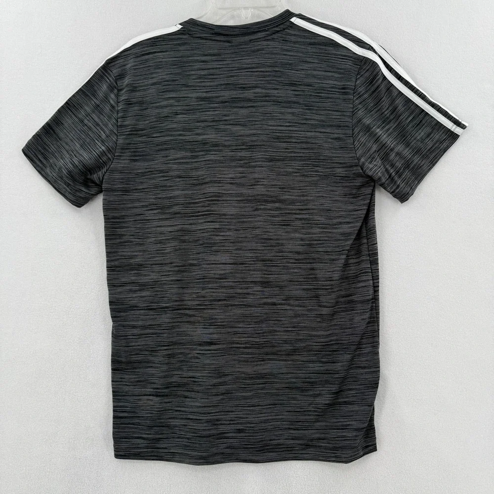 Adidas T-Shirt Mens Size Medium Black Gray White Space Dye Training Top CZ9740
